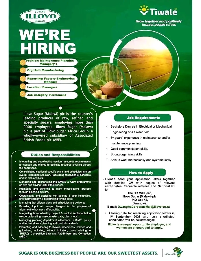 Maintenance Planning Manager
