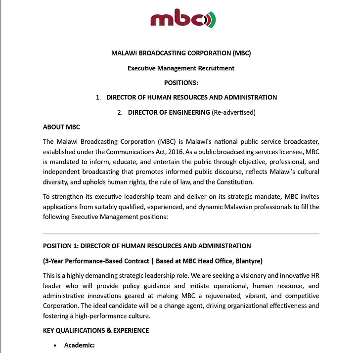 Director of Human Resource and Administration 