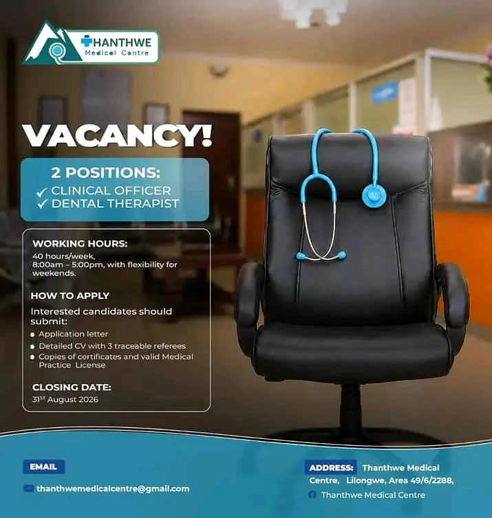 Clinical Officer, Dental Therapist 