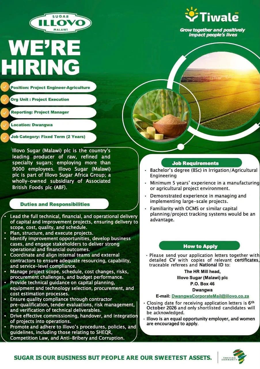 Project Engineer – Agriculture