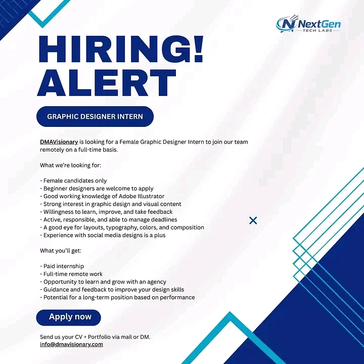 Graphic designer intern