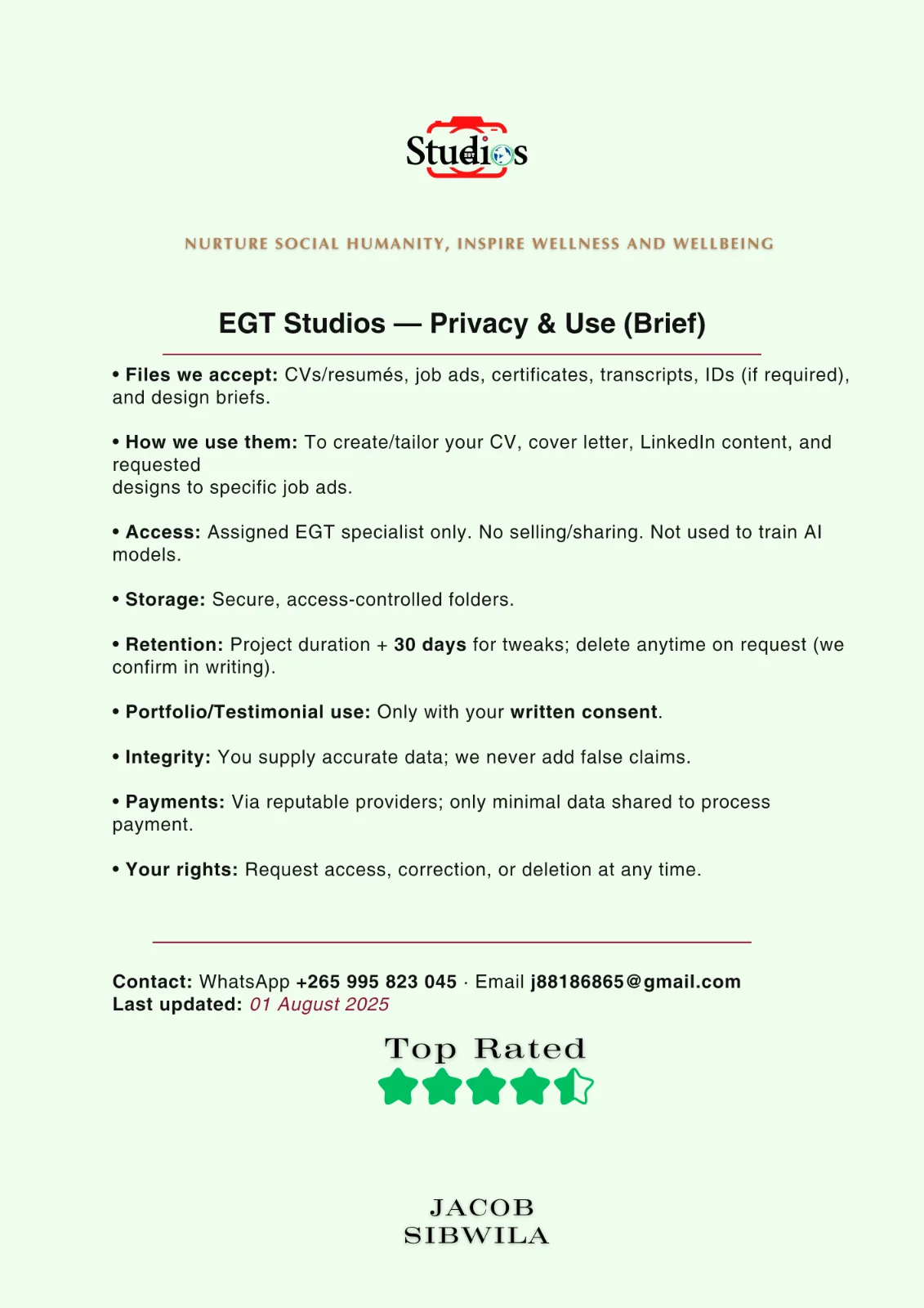 Cv/Resume Services 