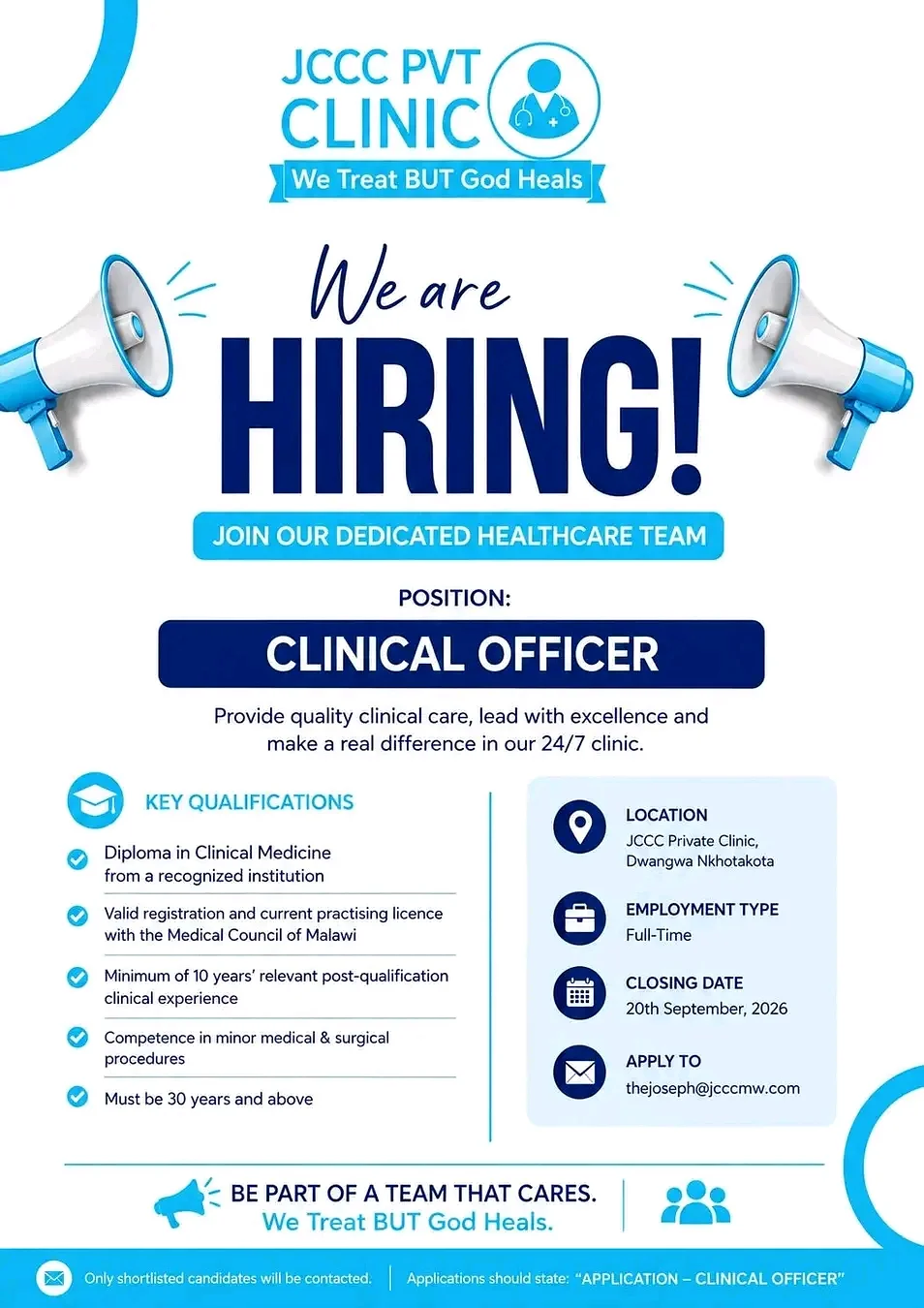 CLINICAL OFFICER 