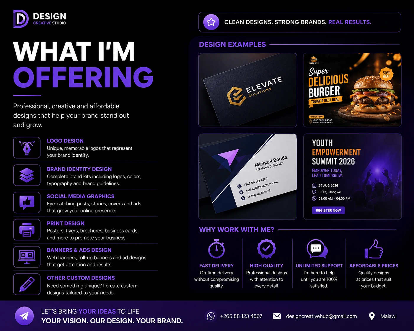 LOGO DESIGN, GRAPHIC DESIGN. WEDDING CARDS DESIGN. etc